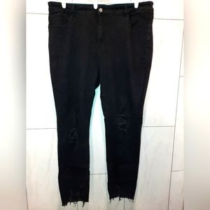 Shein Curve 3x distressed black jeans excellent used condition